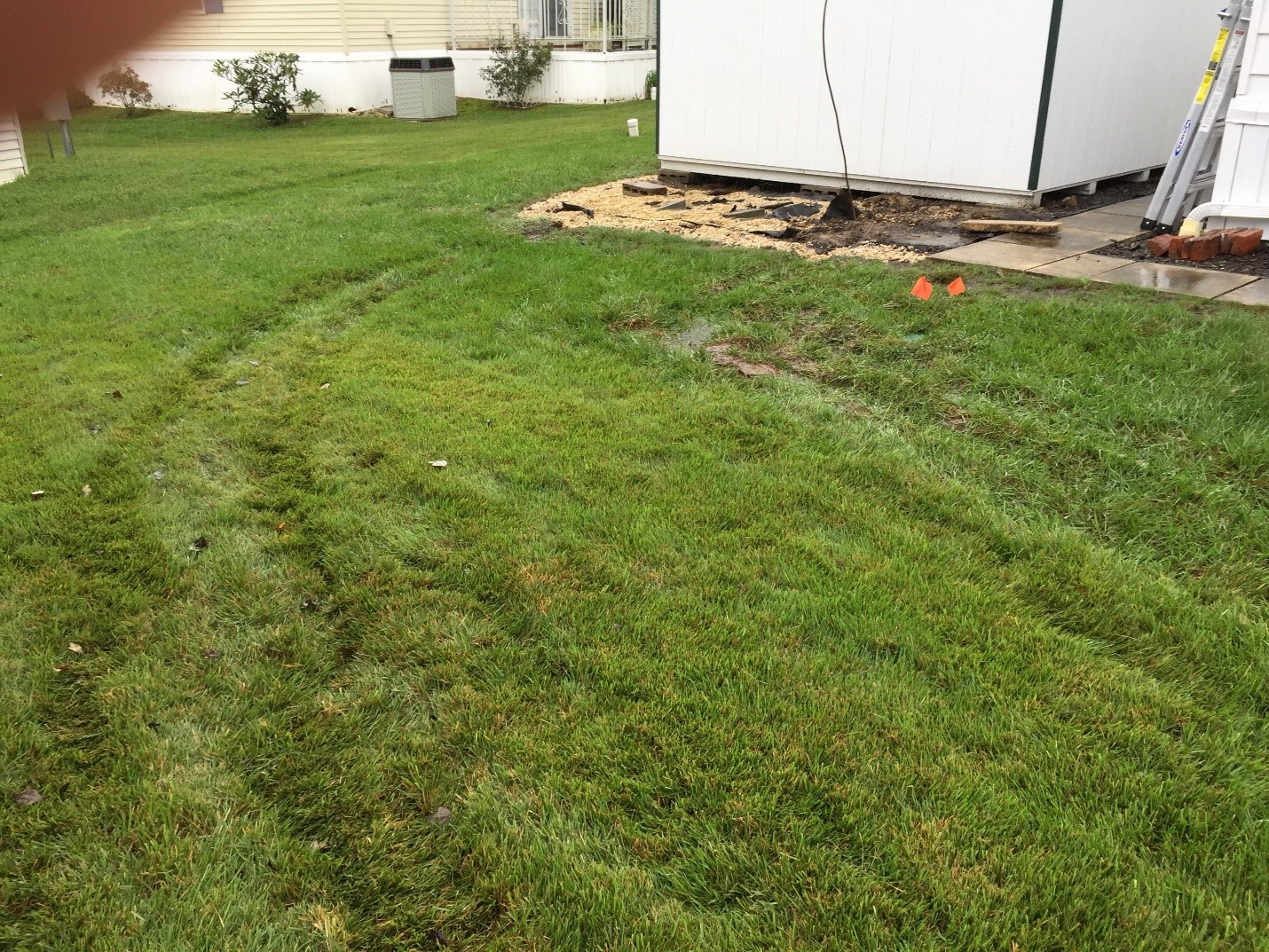 Gouges In Construction Q&A: Tire Gouges in a Lawn and Planting Grass After Construction Work ...